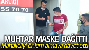 MAHALLELİYİ ÖNLEM ALMAYA DAVET ETTİ