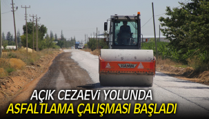 AÇIK CEZAEVİ YOLUNDA ASFALTLAMA ÇALIŞMASI BAŞLADI
