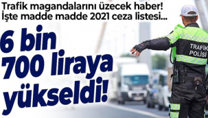 2021 yeni trafik cezaları belli oldu! Güncel trafik cezalarının tam listesi