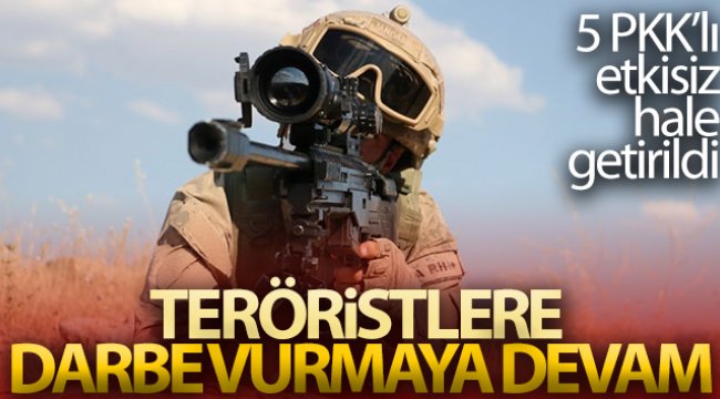 MSB: 'Irak'ın kuzeyinde 5 PKK'lı terörist etkisiz hale getirildi'