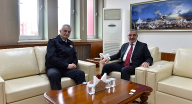 İL JANDARMA KOMUTANI ÇETİNKAYA’DAN REKTÖR GAVGALI’YA ZİYARET