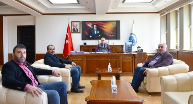 ZİRAAT ODASI BAŞKANI'NDAN REKTÖR KARAMAN'A ZİYARET