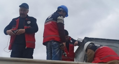 Karaman Millî Eğitim Müdürlüğünün Teknik Destek Ekibi Deprem Bölgesinde