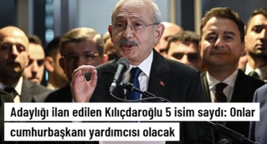 Adaylığı ilan edilen Kılıçdaroğlu'ndan ilk açıklama: 6'lı Masa'daki genel başkanlar cumhurbaşkanı yardımcısı olacak