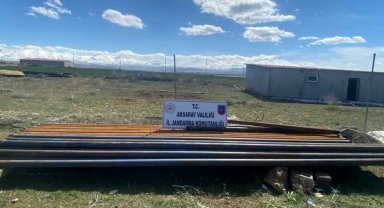 Aksaray'da boru hırsızları jandarmada kaçamadı