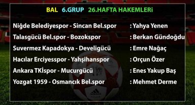 BAL 6. Grup'ta 26. hafta maçlarının hakemleri açıklandı