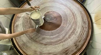 Bayram öncesi geleneksel üretim tel kadayıfa ilgi