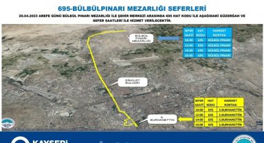 Büyükşehir'den mezarlıklara ücretsiz ulaşım