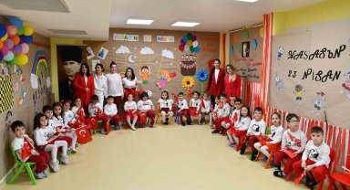 Çocuklar 23 Nisan'ı coşkuyla kutladı