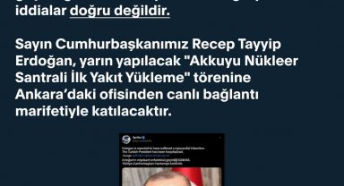 İletişim Başkanlığı: "Cumhurbaşkanı Erdoğan'ın kalp krizi geçirdiği ve hastaneye kaldırıldığı yönündeki iddialar doğru değildir"