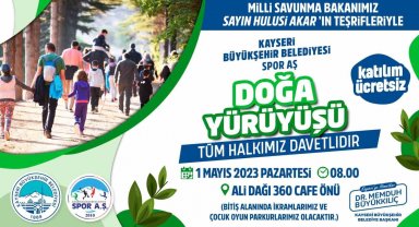 Kayseri Büyükşehir'den Doğa Yürüyüşü