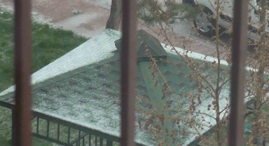 Konya'da dolu yağışı ardından güneşli hava