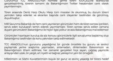 MSB'den TCG Anadolu'nun teslim törenindeki görüntülere ilişkin açıklama