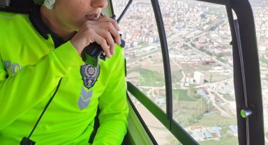 Niğde'de helikopterli trafik denetimi yapıldı