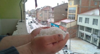 Sivas'ta dolu etkili oldu