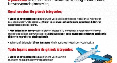 AFAD'dan deprem bölgesine geri dönüş yapmak isteyen vatandaşlar için duyuru