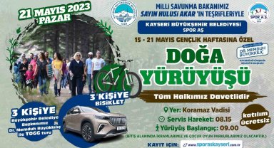 Genç dostu Büyükşehir'den Gençlik Haftası'na özel 'doğa yürüyüşü'