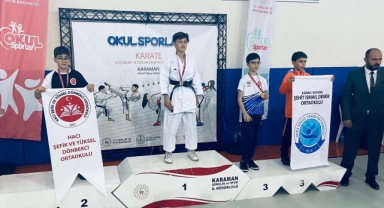 KARAMANLI SPORCU GÖKTUĞ GÖKALP METE’DEN ALTIN MADALYA
