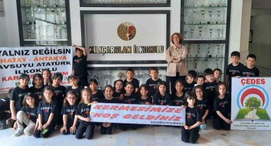 Kılıçaslan İlkokulundan depremzede kardeş okula 63 bin lira destek