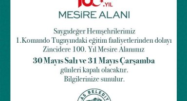 Zincidere Mesire Alanı 2 Gün Kapalı Olacak