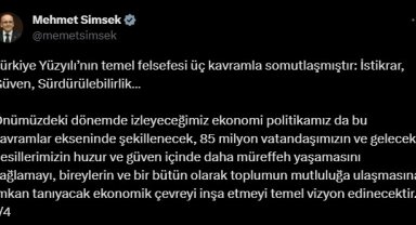 Bakan Şimşek: "Güven, ancak kurala göre politikalar uygulanarak temin edilebilir"