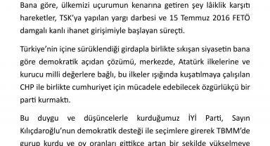 İYİ Parti Kurucu Genel Sekreteri Çıray, partisinden istifa etti