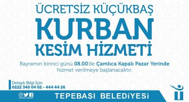 Tepebaşı'nda kurban kesim alanları hazır
