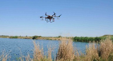Akşehir'de kronomid sineğine dron ile mücadele