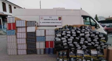 Ankara'da 815 bin adet boş makaron ve 535 kilo kaçak tütün ele geçirildi