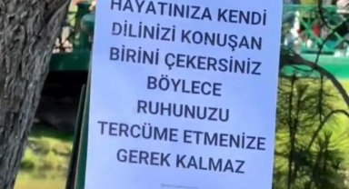 Direğe asılan duygusal yazı sosyal medyada çok sayıda beğeni ve farklı yorum aldı