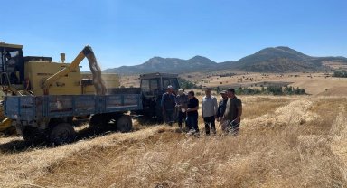 Hasat yapan biçerdöverler dane kaybına karşı kontrol ediliyor