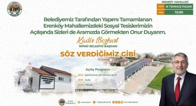 İnönü Belediyesi sosyal tesis açılışlarına devam ediyor