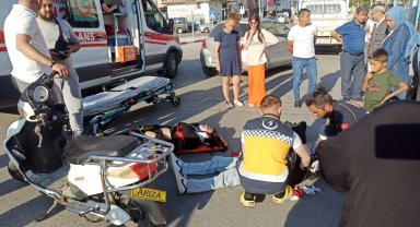 Kamyonet ile elektrikli bisiklet çarpıştı: 2 yaralı