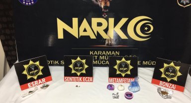 Karaman'da uyuşturucudan 2'si kadın 3 kişi tutuklandı