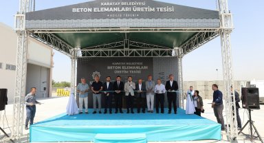 Karatay Belediyesi Beton Elemanları Üretim Tesisi açıldı
