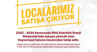 Kayserispor, locaları satışa çıkartıyor