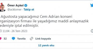 LGBT'li paylaşım konseri iptal ettirdi