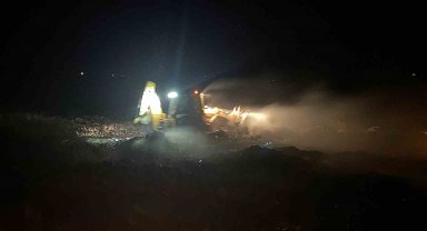 Mihalıççık'ta çöplük alanda çıkan yangın söndürüldü