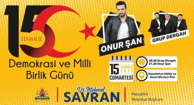 Nevşehir'de 15 Temmuz Demokrasi Zaferi Konseri düzenlenecek