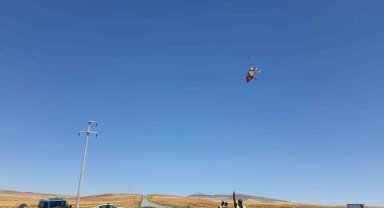 Nevşehir'de helikopterle havadan denetim yapıldı