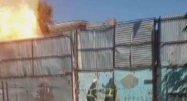 Önce alev alev yandı, sonra bomba gibi patladı