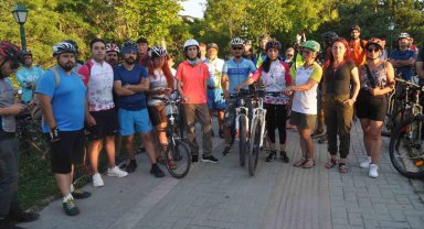 Otomobilin çarpması sonucu hayatını kaybeden bisikletli için Eskişehir'de eylem yapıldı