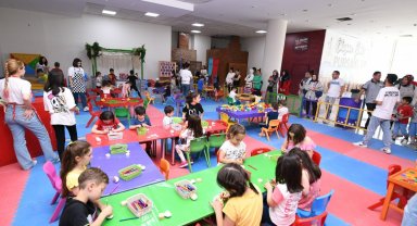 Pursaklar'da çocuklar yaz tatilinin tadını doyasıya çıkarıyor