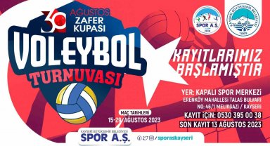 30 Ağustos Zafer Kupası Voleybol Turnuvası Kayıtları Başladı