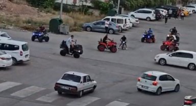 Aksaray'da drift atan ATV sürücülerine 122 bin lira ceza