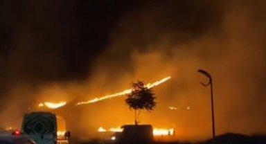 Aksaray'da piknik alanı alev alev yandı