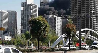 Ankara'da bir inşaatta yangın çıktı