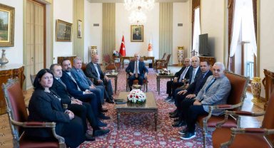ATO heyeti, TBMM Başkanı Kurtulmuş'u ziyaret etti
