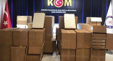 Başkentte 51 bin 300 paket bandrolsüz sigara yakalandı