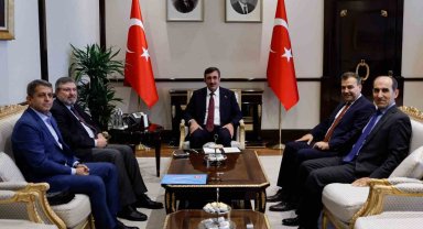 Cumhurbaşkanı Yardımcısı Yılmaz, Eroğlu'nu kabul etti